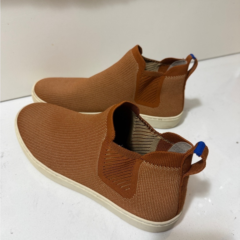Knit textile high-top sneaker boots, Rothy's The Chelsea in Fawn Sneakers unisex - Picture 11 of 16